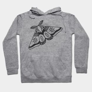 Mystic Moth Butterfly Black Hoodie